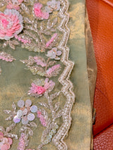 Green Tissue Organza Saree