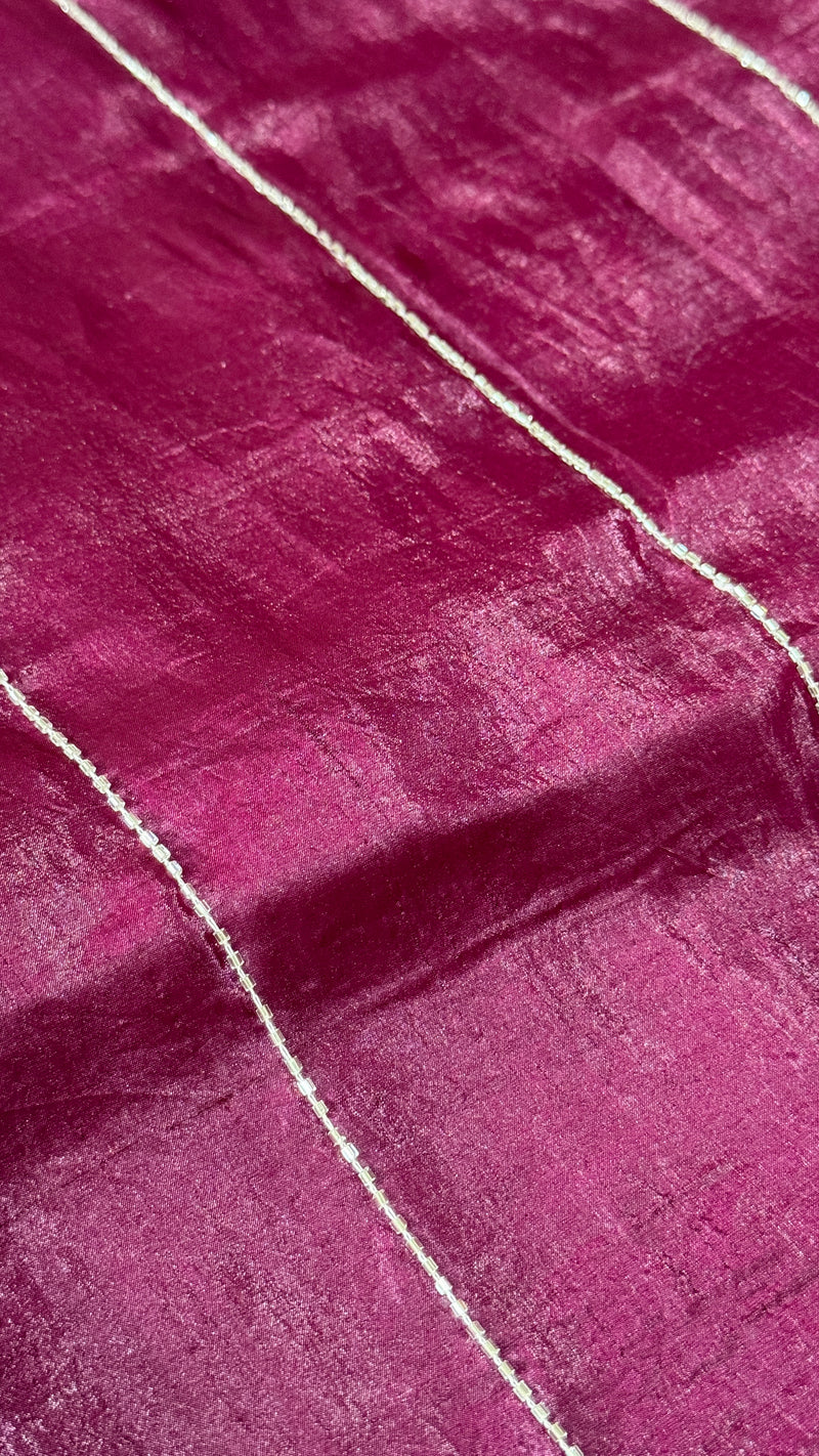 Magenta Soft Organza Saree