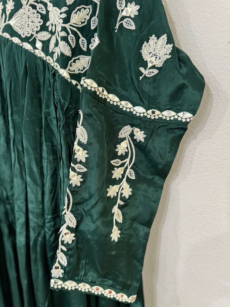 Emerald Green Organza Aliya Style Suit