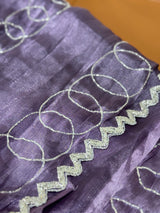 Purple Organza Saree