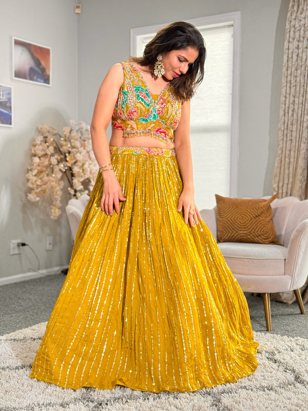 Designer Shrug with Full Sleeve Lehenga