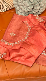 Pink Soft Organza Saree