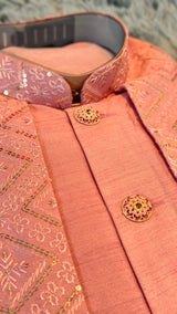 Pink Open Indo Western Kurta Set