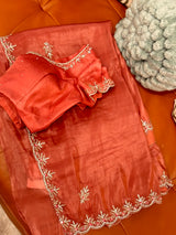 Pink Soft Organza Saree