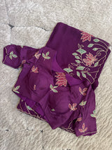 Embroidered Floral Traditional Saree for Women