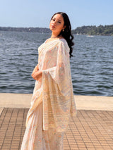 Chikankari Pure Chiffon Saree