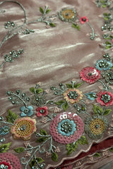 Pink Embroidery Fancy Saree