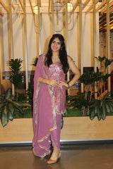 Lavender Dhoti Suit