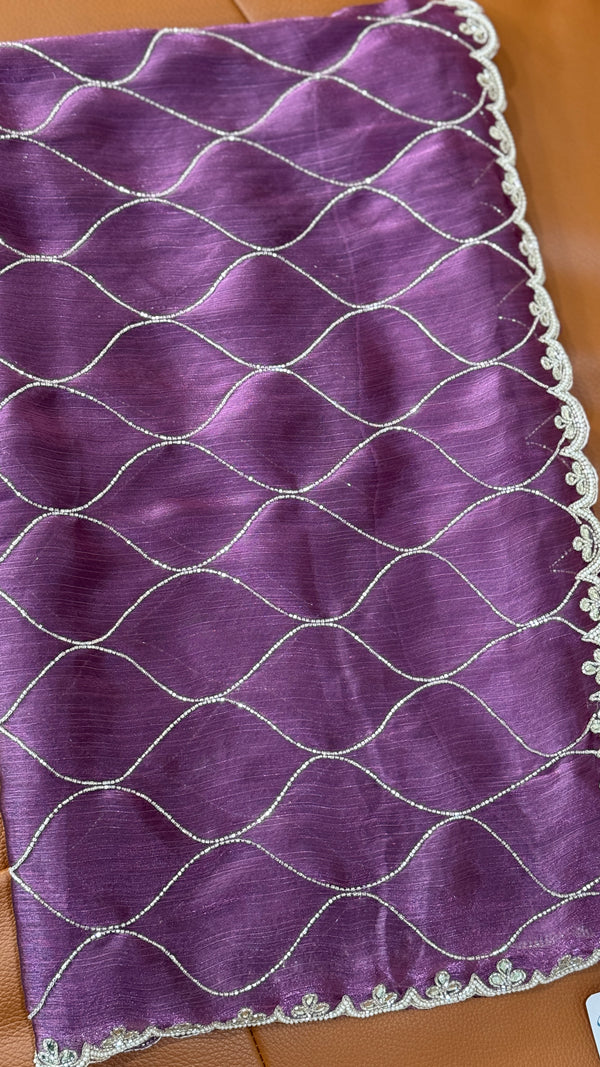 Purple Organza Saree