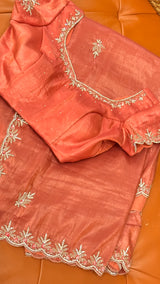 Pink Soft Organza Saree
