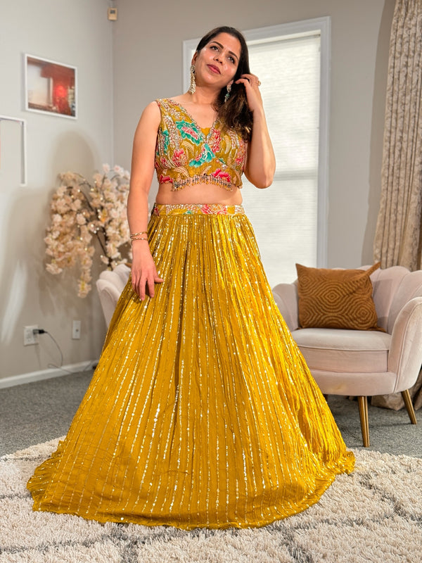 Designer Shrug with Full Sleeve Lehenga