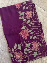 Embroidered Floral Traditional Saree for Women