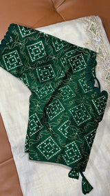 Tissue Saree with Contrast Blouse