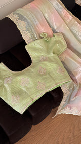 Moonlight Green Organza Saree