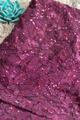 Purple Sequins Saree 1275