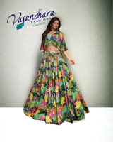 Multi Color Silk Lehenga