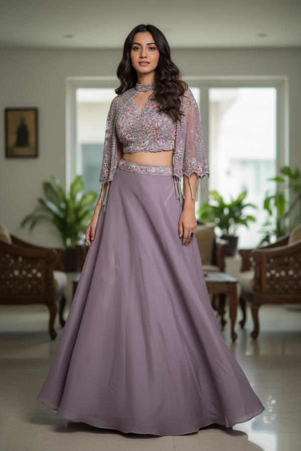Organza Croptop Lehenga