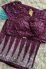 White with Gold Sequins Saree/ Dark Purple Sequins Saree/ Dark Blue Sequins Saree 8178