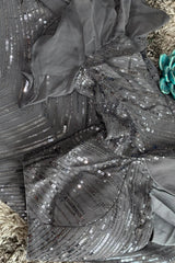 Black Sequins Saree/ Baby Pink Sequins Saree/ Grey Sequins Saree 8109