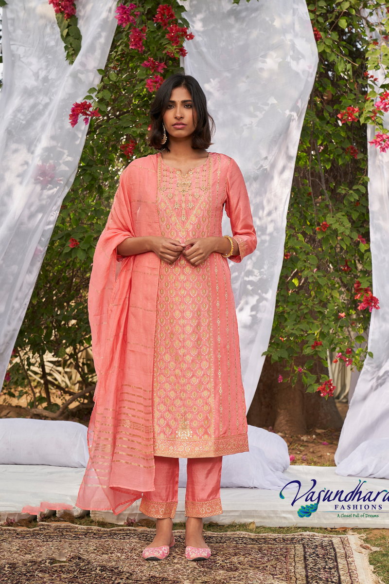 Women's Pink Salwar Suit