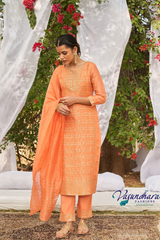 Women's Peach Salwar Suit