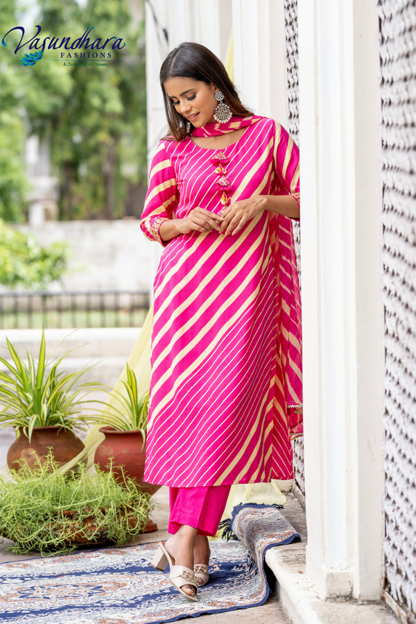 Women's Dark Pink Salwar Suit